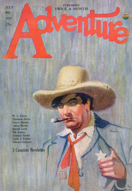Adventure dergisinin 8 Temmuz 1926 tarihli kapağı