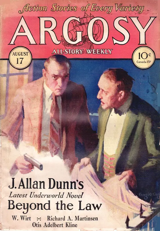 Argosy dergisinin 17 Ağustos 1929 tarihli kapağı