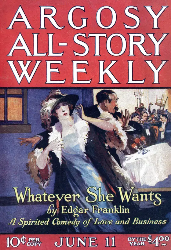 Argosy All-Story Weekly dergisinin 11 Haziran 1921 tarihli kapağı