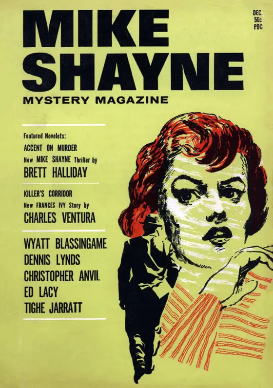 Mike Shayne Mystery Magazine dergisinin Aralık 1965 tarihli kapağı