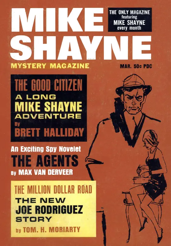 Mike Shayne Mystery Magazine dergisinin Mart 1966 tarihli kapağı