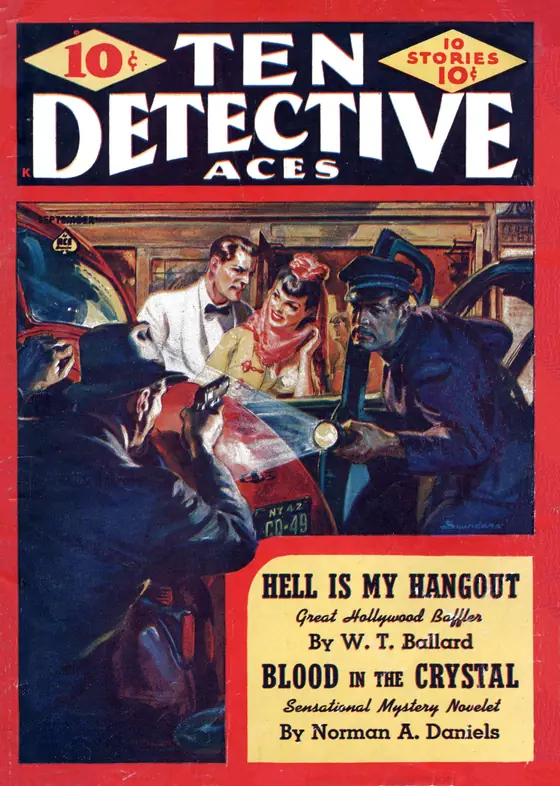 Ten Detective Aces dergisinin Eylül 1942 tarihli kapağı