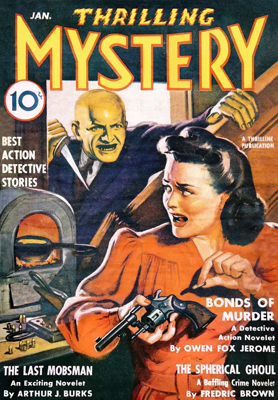 Thrilling Mystery dergisinin Ocak 1943 tarihli kapağı